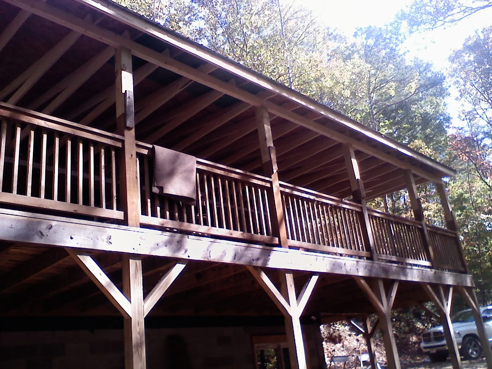 Timber framing under a new elevated porch and deck — Roof Leak Repair in Bamberg by Roofing Brothers